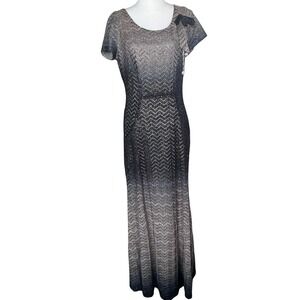 URSULA OF SWITZERLAND NWT Women's 10 Ombre Metallic Lace Dress Gown Formal Event
